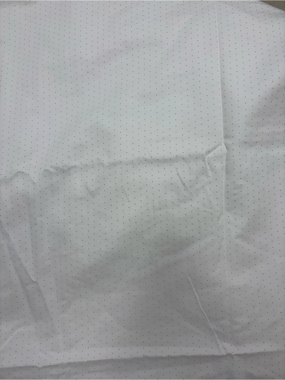 Therapedic 400TC Performance Queen Flat Sheet White/Gray 100% Cotton Polka Dot
